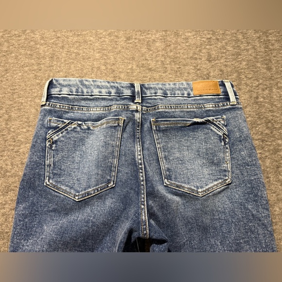 Buckle Black Jeans Womens 30x28 blue Fit 53 Cropped Straight fray hem Mid Rise - Picture 5 of 12